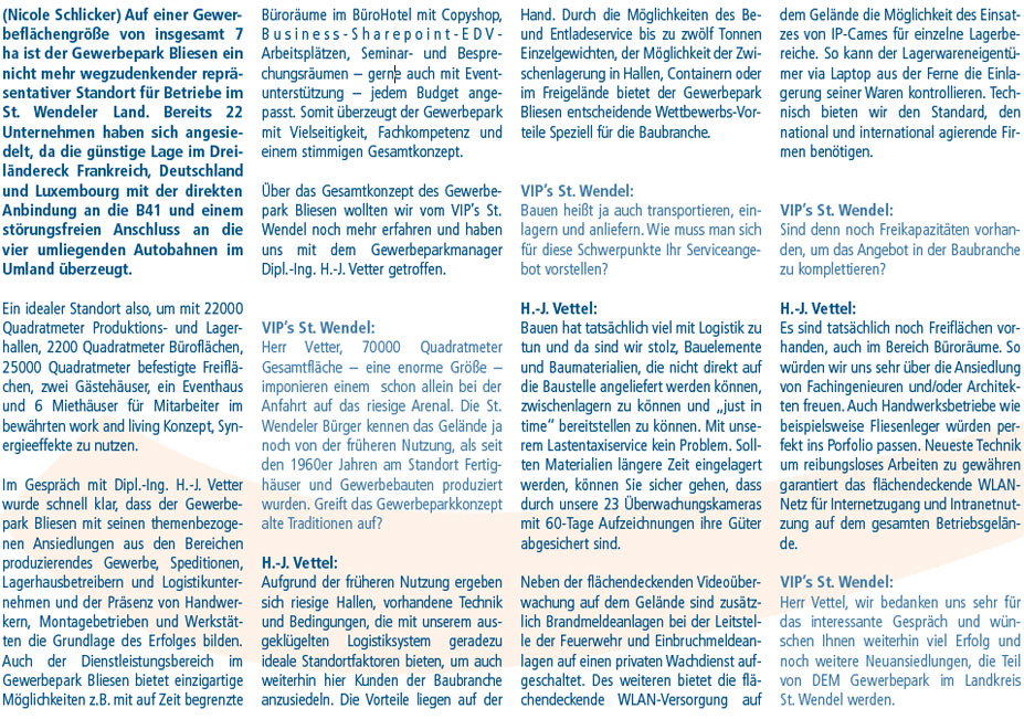 Gewerbepark Bliesen GmbH - Das Lagerhaus mit System und Logistik